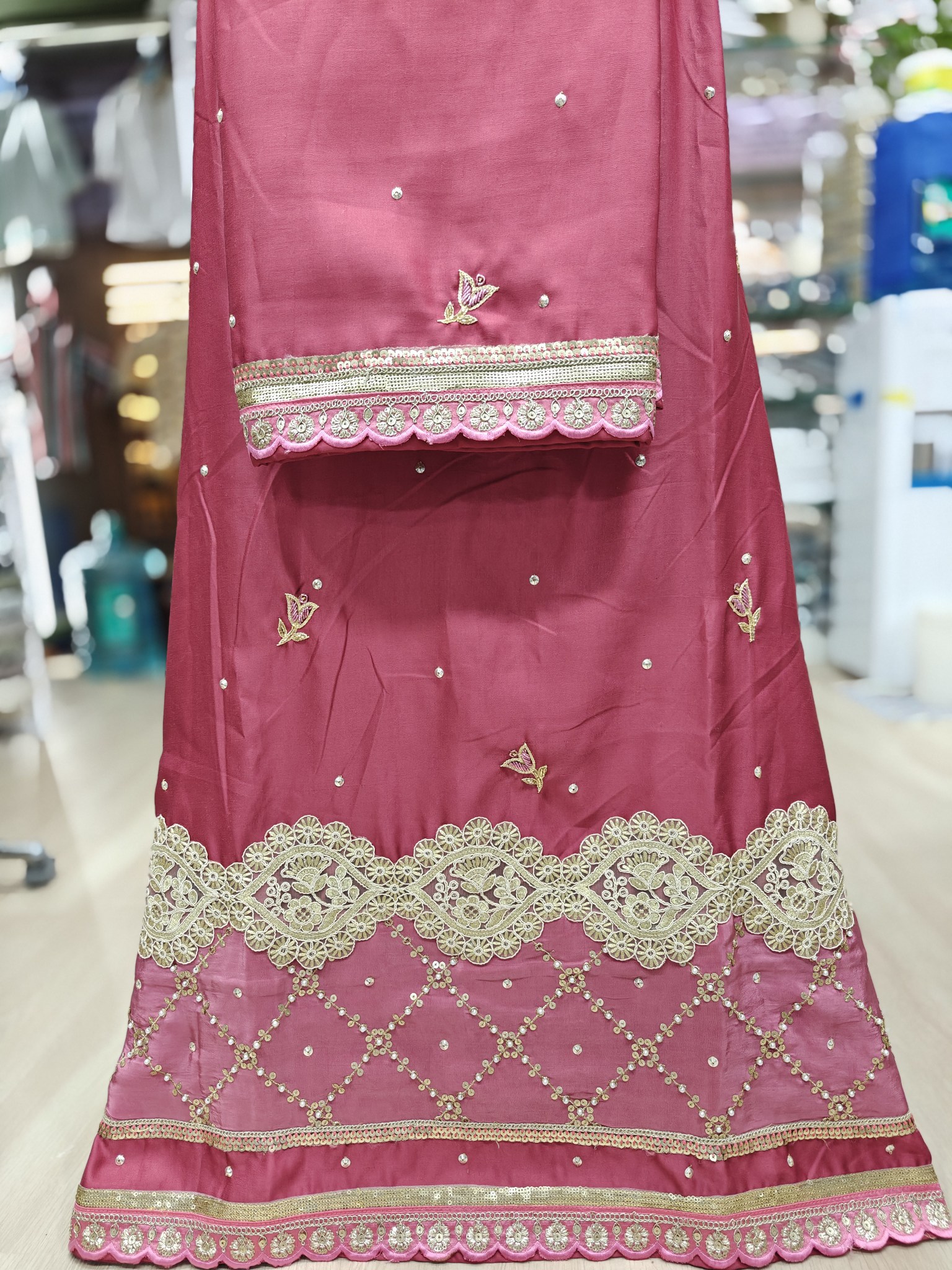 Pink Handwork Rida Occasional Wear Misaq Rida Pink Handwork Rida Occasional Wear Misaq Rida